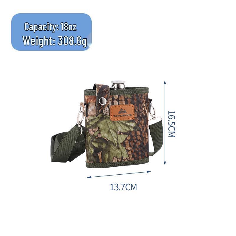 Portable Large Capacity Metal Hip Flask for Outdoor Travel