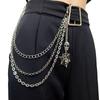 Punk Metal Păianjen Pânză Schelet Pandantiv Lanț Talie Stratificat Lanț Jeans Hip-Hop Lanț Pantaloni Accesorii Îmbrăcăminte Cadouri