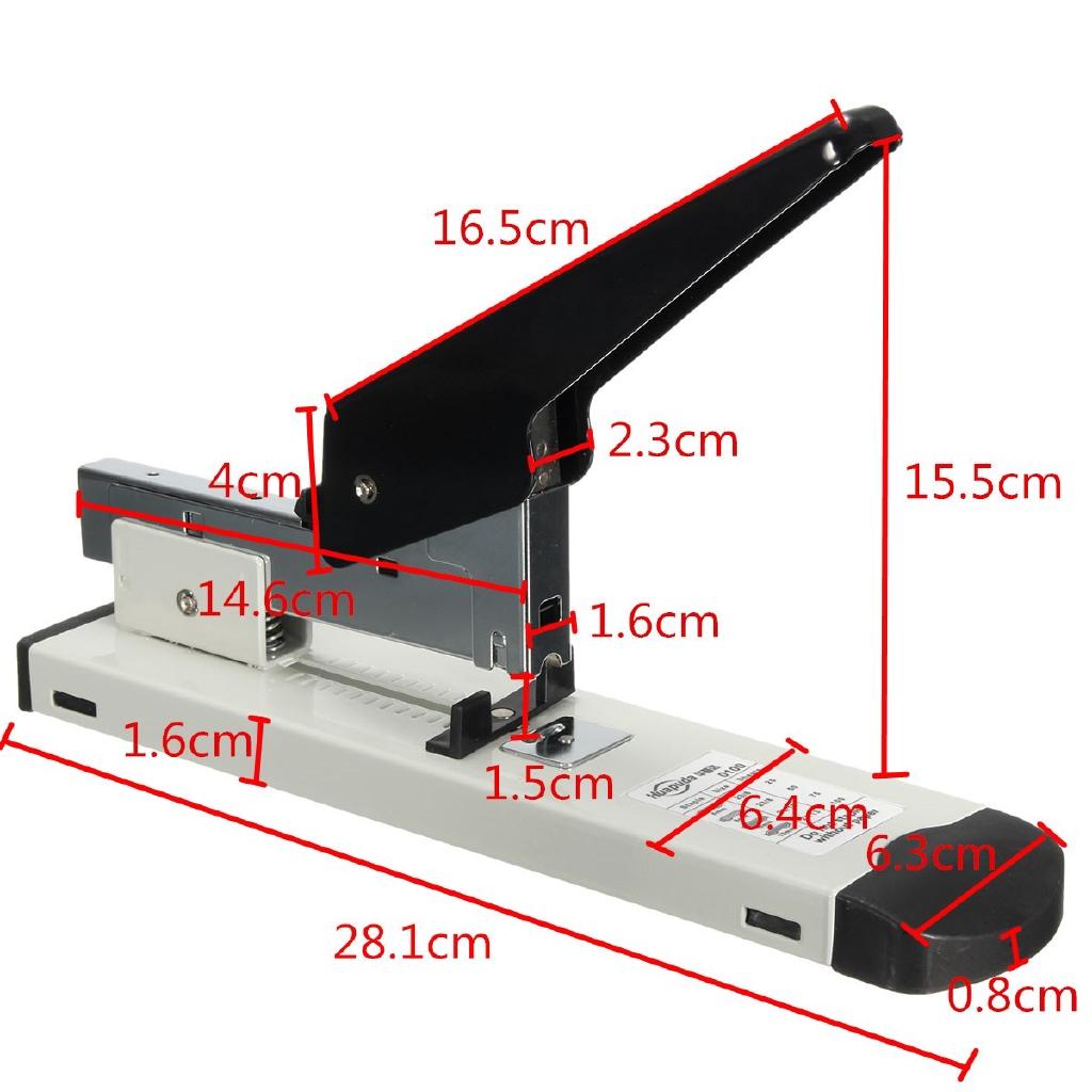 Adjustable Binding Thickness Metal Paper Stapler Fit Staples Heavy Duty 120 Sheets Stapler With Ruler 23/8, 23/10, 23/13,24/6