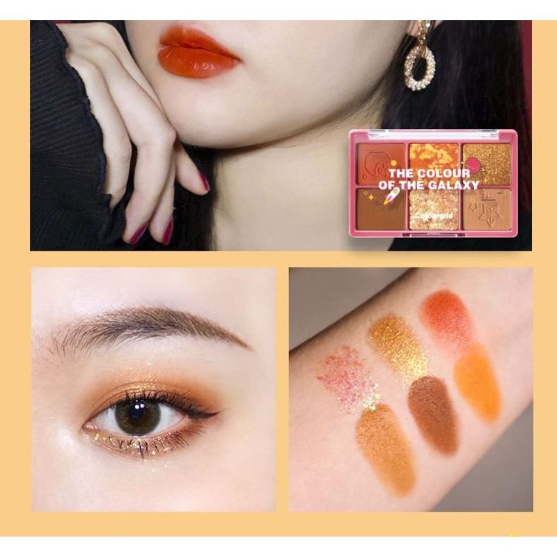 Colourgrid - The Stars 6-färgers ögonskuggspalett - 3 Typer