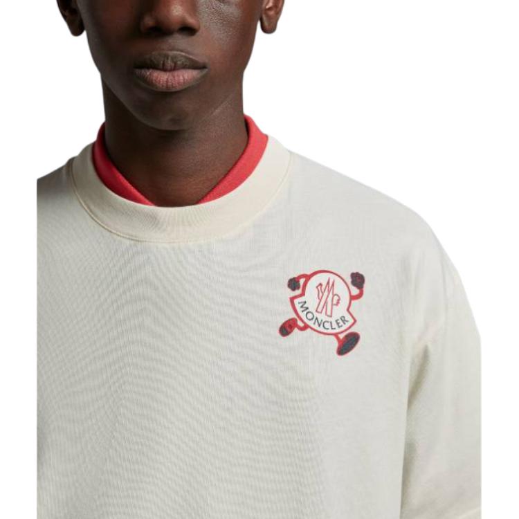 Moncler SS23 Solid Color Crew Neck Pullover Casual Short Sleeve T-Shirt Men T-Shirts White I10918C00019M2326038