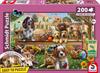Puzzle - SCHMIDT SPIELE - Dogs and Cats Having a Picnic - 200 Pieces - From 8 Years