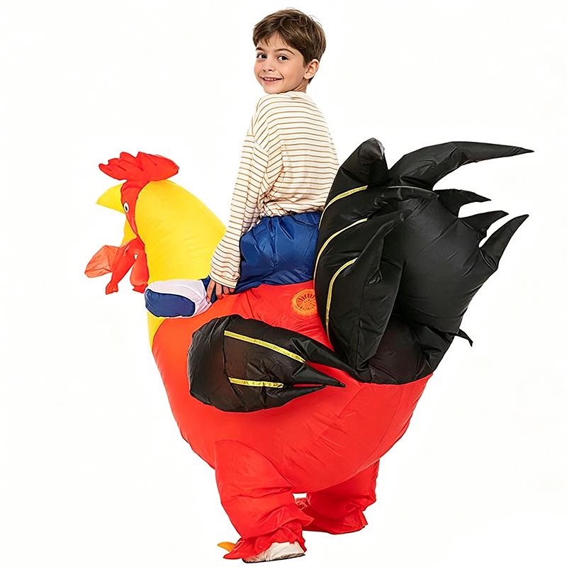 Inflatable Red Rooster Costume for Cosplay & Parties
