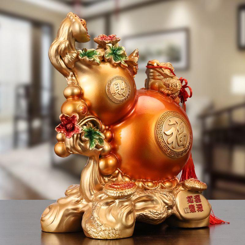 Fortune Gourd Attracts Wealth Ornaments Blessed Living Room Wine Cooler TV Cabinet Decor