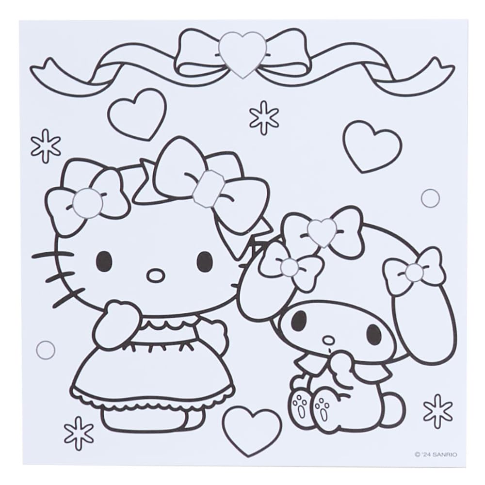 Sanrio Coloring Sticker 16cm Wide x 3cm Deep x Sanrio 429074 & Set, Pink, Approx. 22.5cm High, Characters,