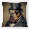 Victorian Bulldog Dachshund Dog Cushion Cover Vintage Highland Cow Stag Elephant Horse Camel Donkey Poster Pillow Case