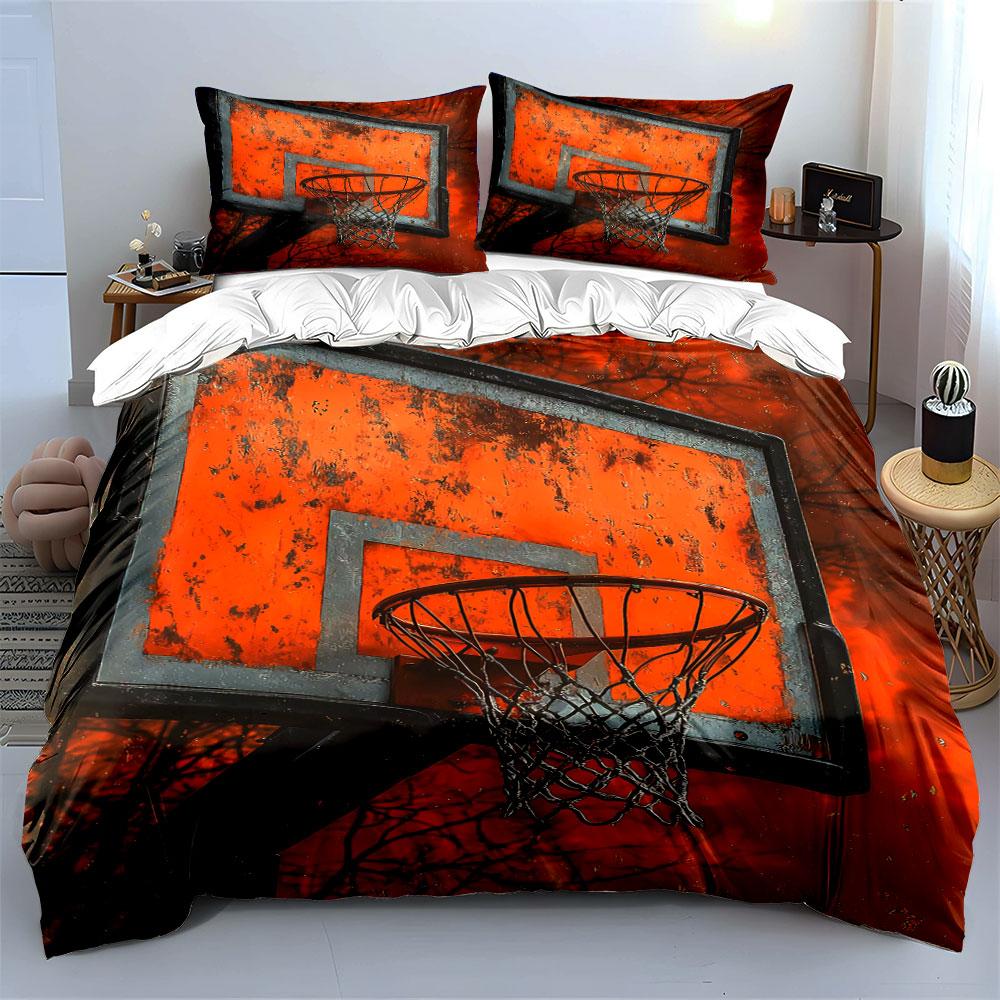 Basketballkorb und Backboard. Bettwäsche-Sets Bettbezug-Sets Bettbezüge Kissenbezüge(1 * Bettbezug 2 * Kissenbezüge, ohne Bettdecke)