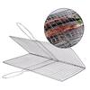 New Iron Barbecue Net Silvery Barbecue Vegetable Clip Iron Mesh Clamp Barbecue