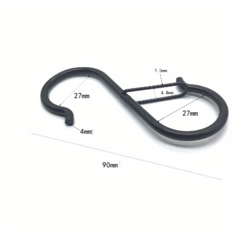 5PCS Hanging Heavy Duty S Hooks with Safety Buckle Design for Clothes Towel Plants Home Kitchen Door Closet Garden Storage