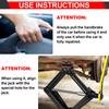 DayPlus Crane Scissor Jack, 2 Ton Car Lifting Scissor Jack with Ratchet, Heavy Duty Steel Scissor Jack 11-39cm Lifting Jack Tool