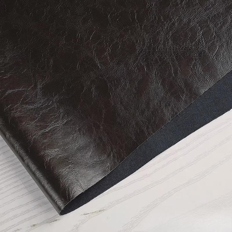 100x138cm PU Deri Kumaş Parlak Yumuşak Deri Yağlı Mumlu Deri Tasarımcı Su Geçirmez Kendin Yap Dikiş Ceket Pantolon Trend Giysiler İçin