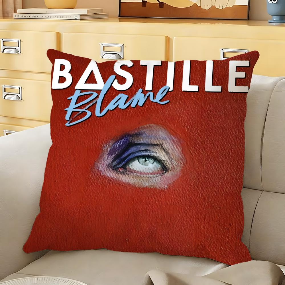 

BBastille Band Cushion Cover Soft Durable Reversible Pillow Cover Home Car MultiScene Daily Comfort Pillowcase 30X30cm