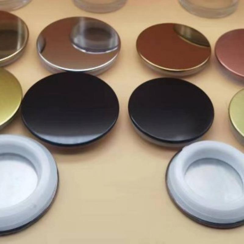 Colored Glass Aroma Candle Jar with Lid