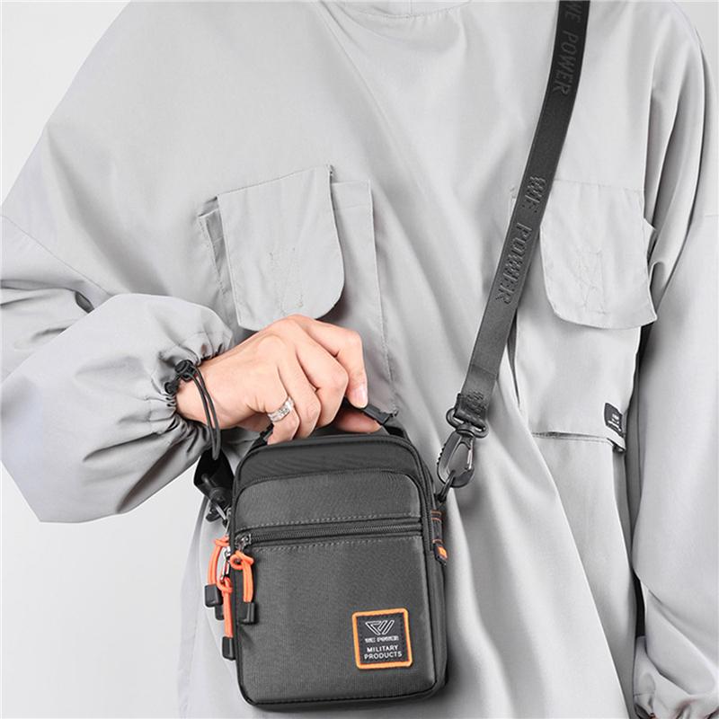 Moda masculina náilon pequena bolsa casual mini bolsa masculina crossbody ombro mochila masculina carteira e bolsa