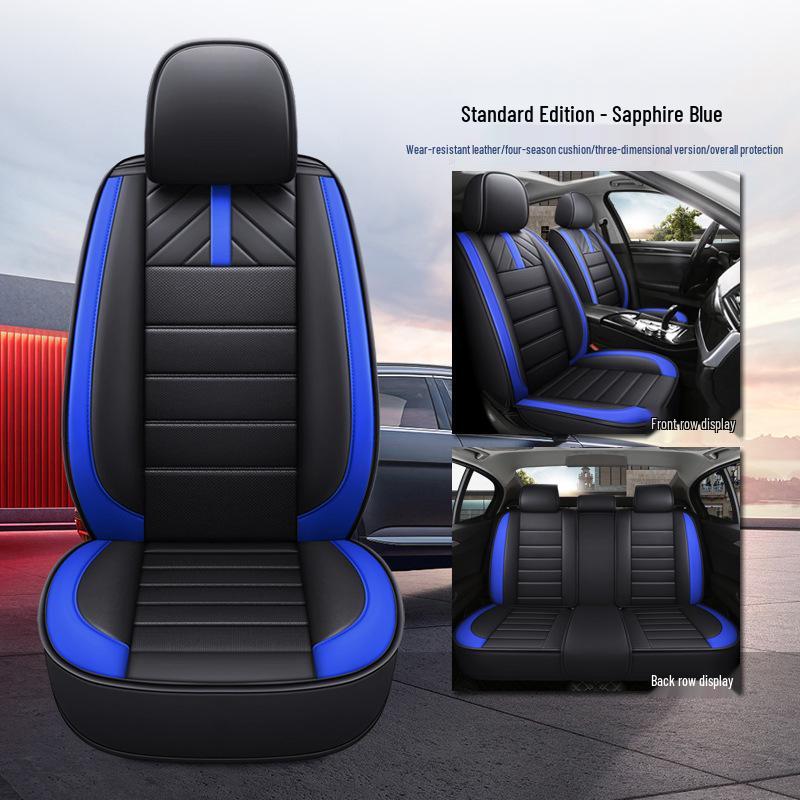 Universal Leather Car Seat Covers - Four Seasons, Five-Seater Full Set