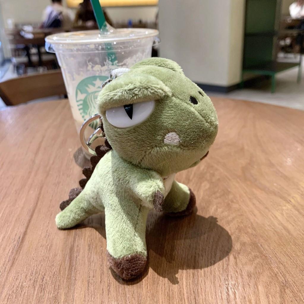 Soft Dinosaur Mini Backpack Plush Toy Car Keychain Green Souvenir Velociraptor