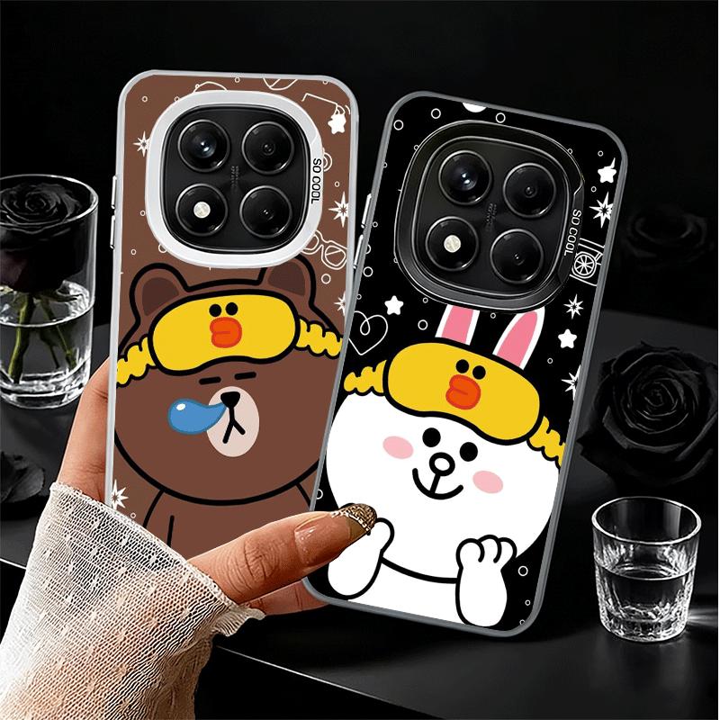 Cartoon Bear Brown Rabbit Soft Phone Case for Xiaomi Redmi Note 13 14 15 Pro Plus 12S 12 11S 11 11T 10S 10 Shockproof Cover Back