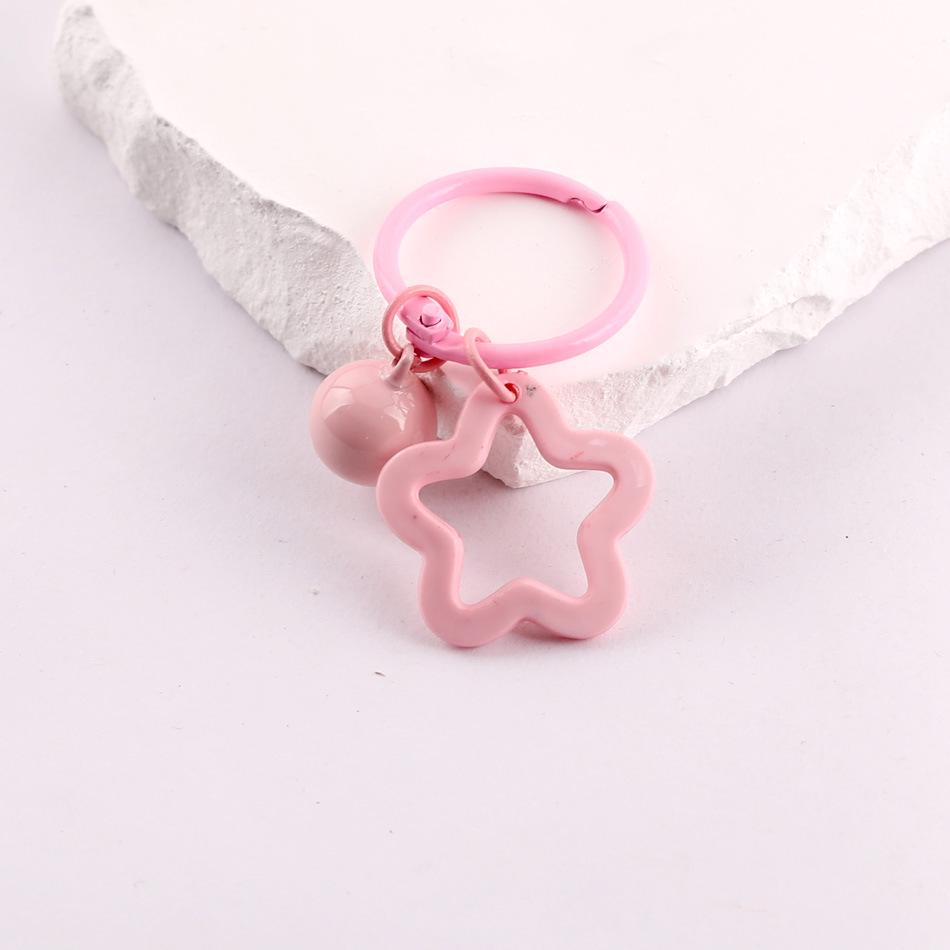 Korean Style Sweet Acrylic Star Keychain Pendant with DIY Perler Beads