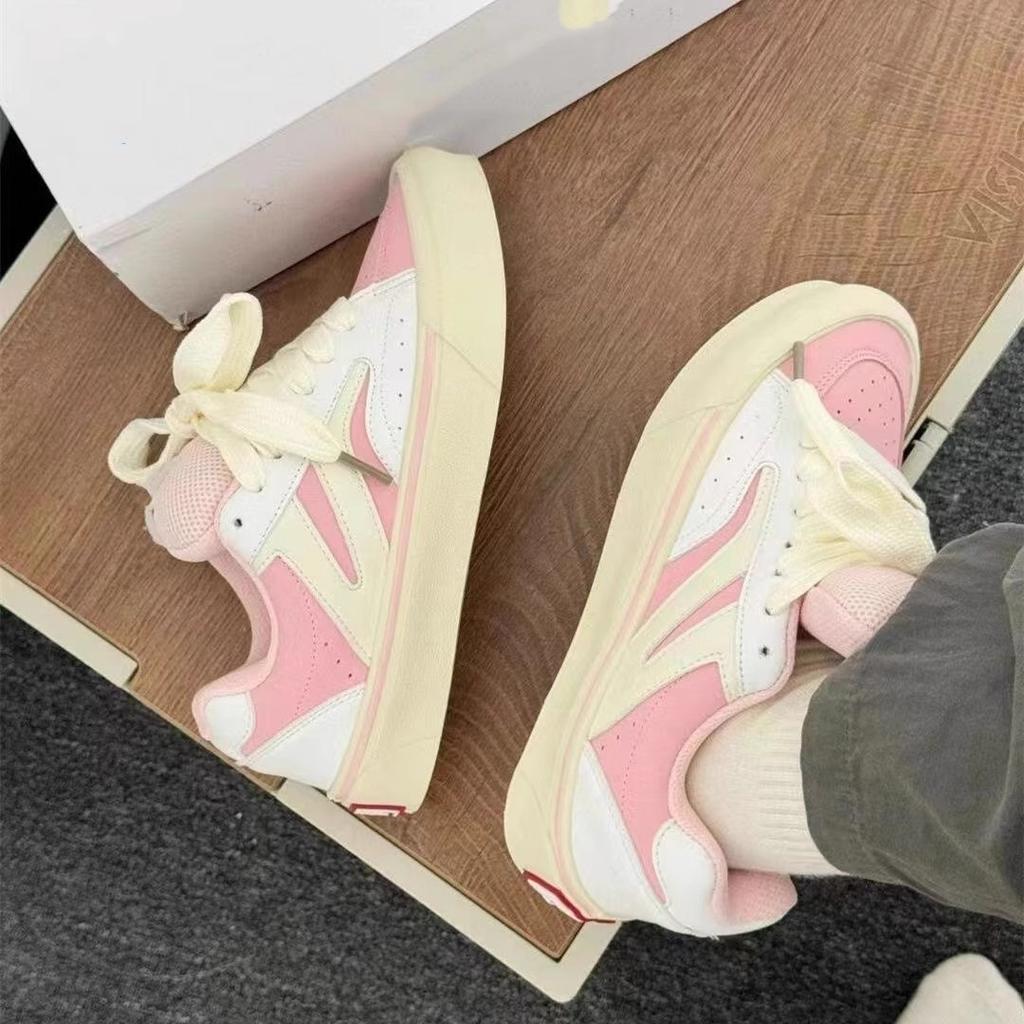 Casual board shoes women's 2025 early autumn new sports board shoes canvas shoes ins versatile thick-soled breathable little white shoes