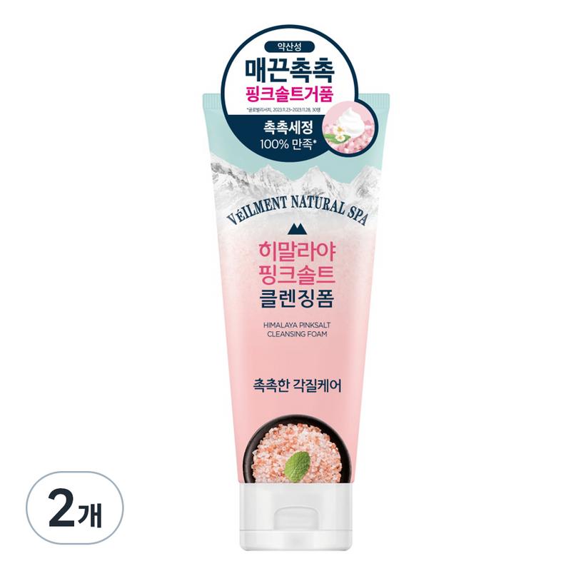 Himalayan Pink Salt Bellmon Natural Spa Cleansing Foam Gentle Moisture, 200ml, 2 pcs