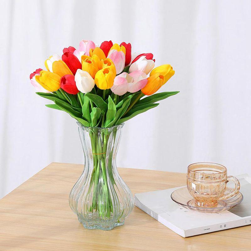 5/10 Stück Künstliche Tulpenblumen Sträuße Innen Zuhause Raumdeko Garten Hochzeitsdekoration Party Tisch Vasen Ornament Kunstblume