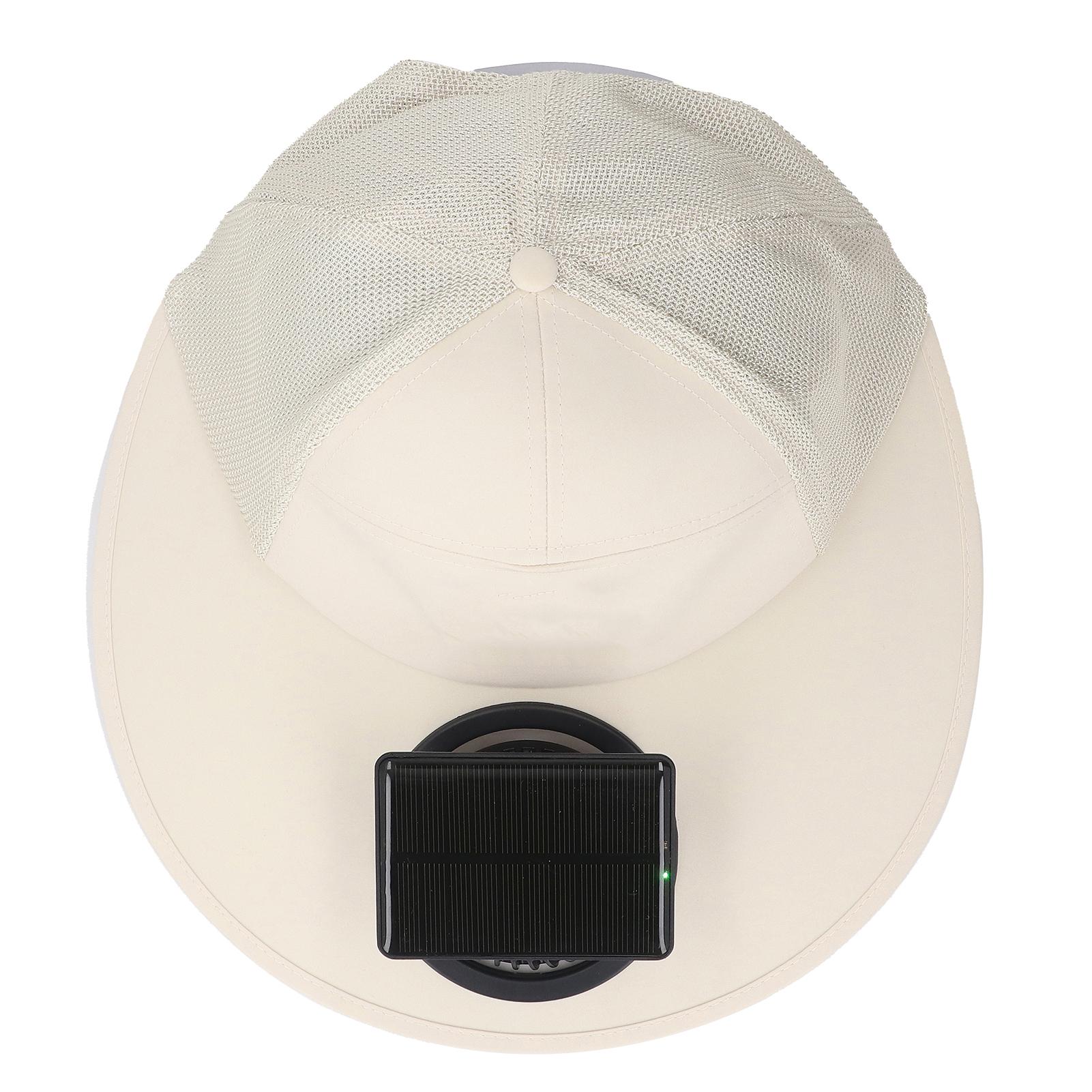 

Солнечная шляпа с вентилятором, перезаряжаемая от USB, на солнечной энергии, 3 скорости, тихий вентилятор, регулируемая шляпа от солнца с широкими полями