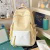 Schoolbag schoolbag female student solid color simple Japanese high-value girl backpack large capacity lightweight versatile casual backpack