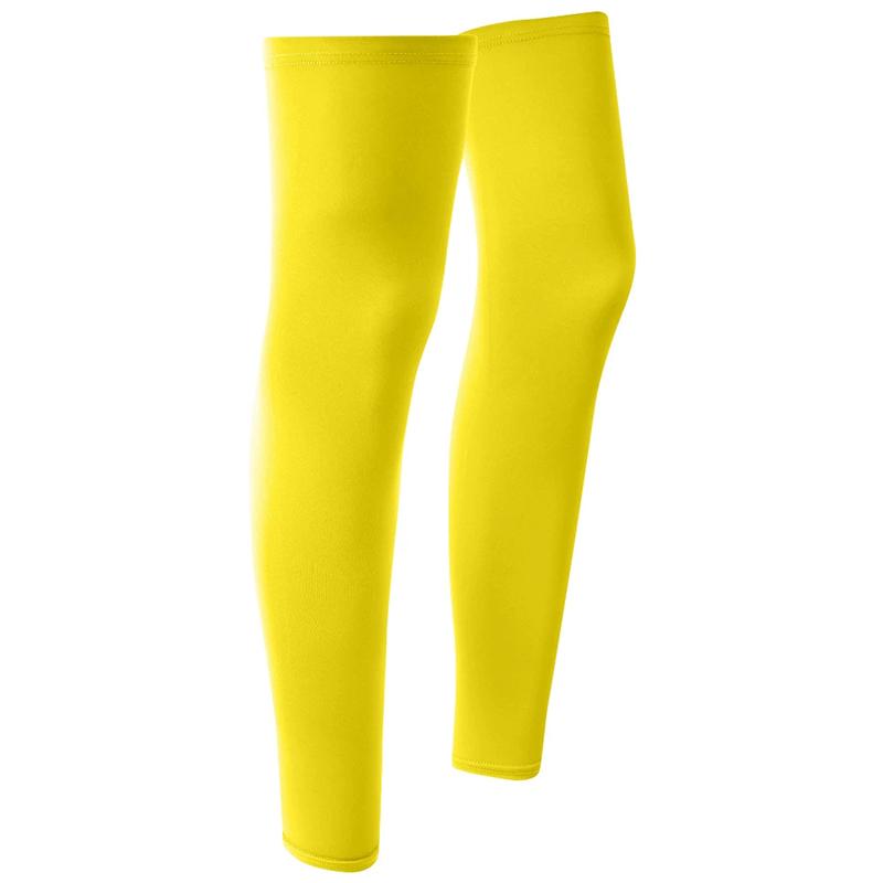 2Pc Summer Running Cycling Legs Sleeve Ice Silk Protection Compression Non-Slip Leg Warmer Cooling Sport Gear Sunscreen Leggings