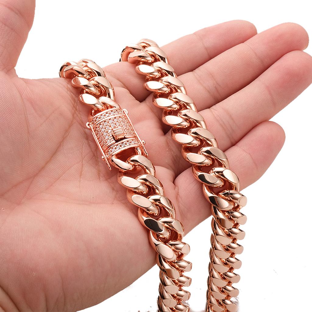 Fashion Trend Necklace 2025 Jewelry with Diamond Rose Gold Chain Dragon Head Buckle Necklace
