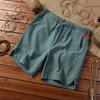 Men Beach Shorts Drawstring Elastic Waist Solid Color Loose Pockets Sports Quick-drying Plus Size Chinese Style Men Sweatpants Male Clothing