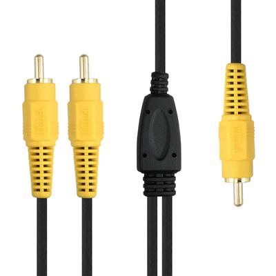 Cabo de Vídeo Fuji Parts Divisor RCA para 1m (2 maneiras), 1m, Cabo, 1-Pino 2-Pinos, (0,2m + 0,8m), FVC-134