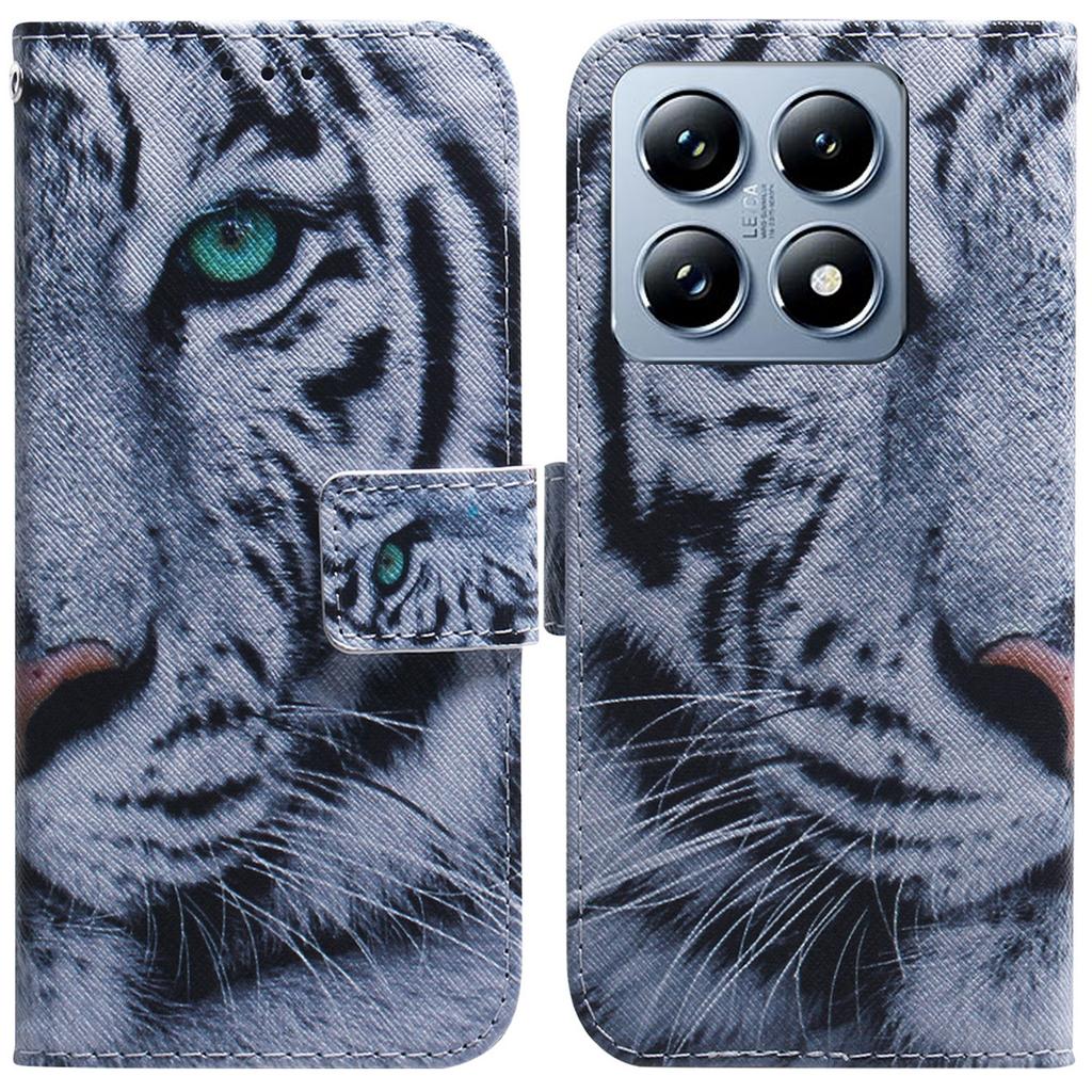 For Xiaomi 14T Pro Wallet Case Pattern Print Leather Phone Cover