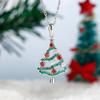 Shiny Colorful Christmas Tree Pendant Necklace Female, Festive Atmosphere Foreign Style Necklace, Popular Christmas Gifts