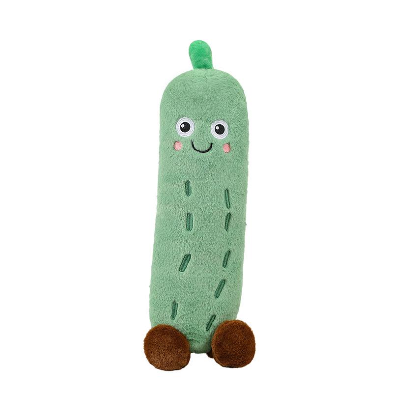 New Pet Cat Toys Plush Vegetables Cucumber Catnip Interactive Self-hi Gnawing Claws Teasing Cat Toy Worker