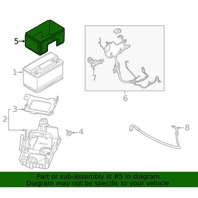 Κατάλληλο για Ford Expedition Mustang F-150 Κάλυμμα Μπαταρίας KL3Z-10A687-A FL3Z-10A687-B