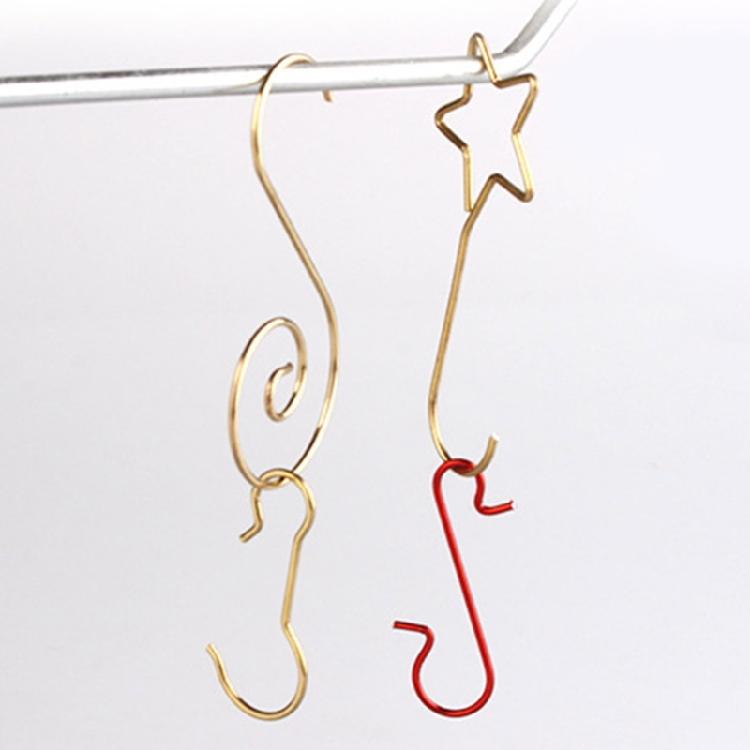 100pcs Christmas Tree Decoration Hooks S Shaped Hangers for Hanging Ornaments Metal Holiday Ornament Hanging Solution