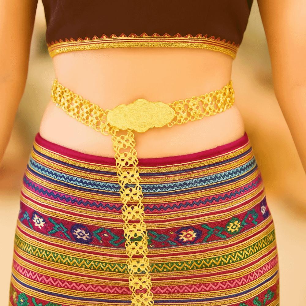 Metal Ethnic Style Belt Tassel Dance Dress Belt Chains Classic Gold Belt  Festival Accessory