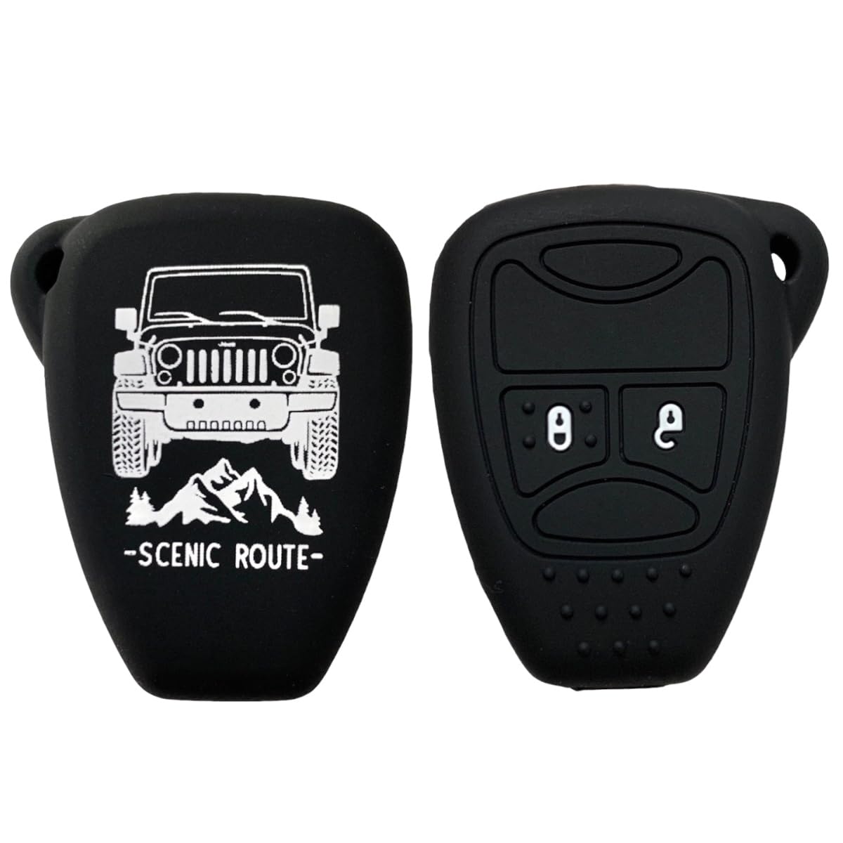 [SUITY] Jeep Jeep Wrangler JK Jeep Wrangler Key Silicone Cover One Size чёрный