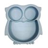 Owl Shape Toddler Suction Plates Food-Grade Silicone BPA-Free Stay Put Divided Baby Plates Non-Slip Unbreakable Baby Plate