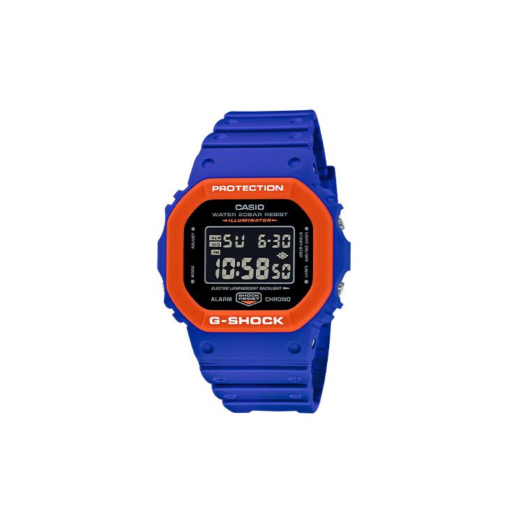CASIO Men G-SQUAD Series Black Watch DW-5610SC-2PR DW-5610SC-2PR Bright Blue Strap