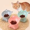 Tilted Cat Food Bowl Elevated Cat Bowl Ergonomic Cat Food Dish Anti Vomiting Raised Cat Food Bowl With Tilted Edge