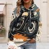Womens Plus Size White Drawstring Hooded Sweatshirt Long Sleeve Loose Soft Casual Leisure Daily Top