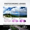 Photochromic Sunglasses, UV400 Protection, Sports Glasses For Men and Women Cycling Jogging Travel Goggles