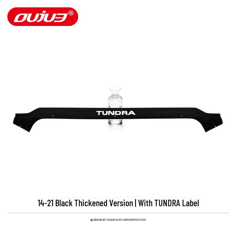 Toyota Tundra Off-road Sand & Gravel Deflector Rain Visor & Yellow Spotlight Decoration Accessory.