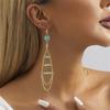 Delicate Natural Stone Dangle Earrings Adornment Chic Ear Drop Pendant Accessories Fringe Ear Hooks for Daily Wear Dates