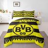 Borussia Dortmund BVB 09 Yellow Black Stripes Bedding set (1 duvet cover, 2 pillowcases, duvet not included), Club Badge Art Print