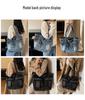 Retro Casual Torba Tote z Przetartego Denimu z Wieloma Kieszeniami - Modna Torba na Ramię dla Mamy do Dojazdów do Pracy 2025