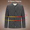 Autumn Winter Solid Color Cotton Jacket Stand Collar Long Sleeve Quilted Padded Thickened