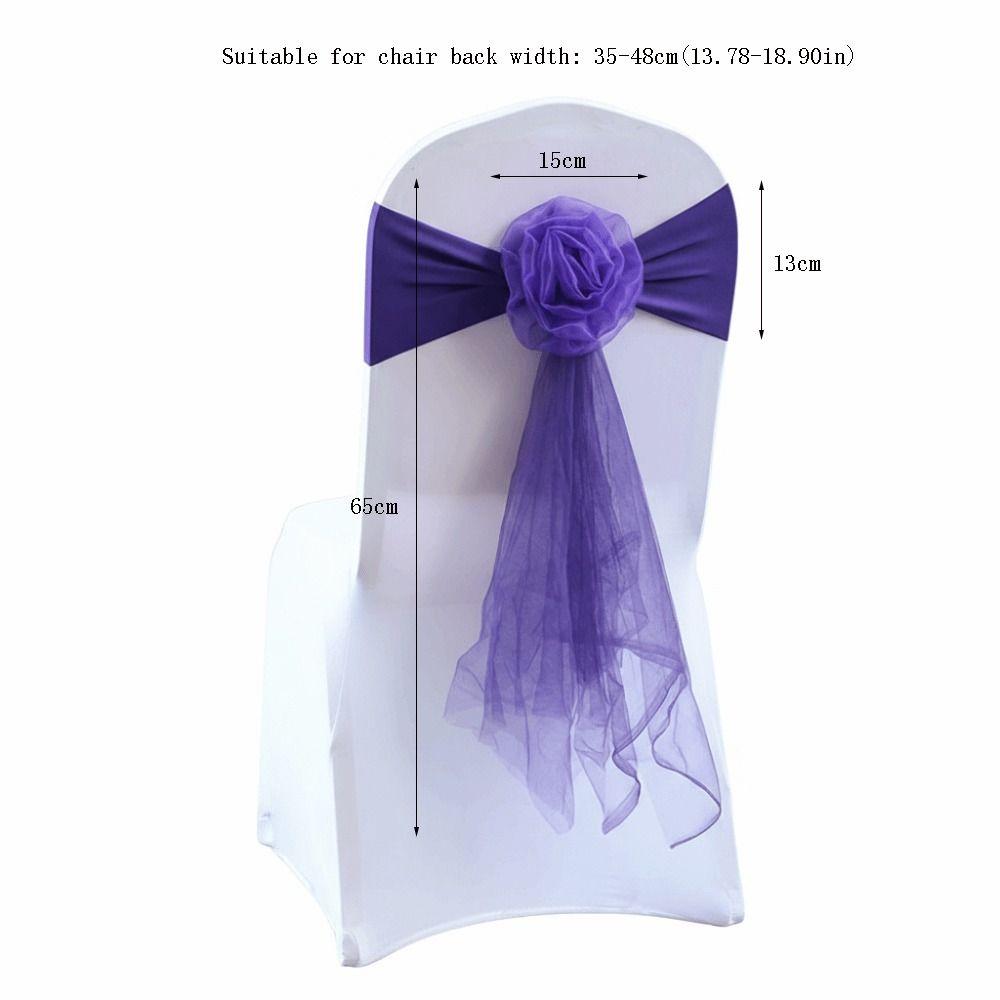 Stretch Chair Bow Tie Ready Made Spandex Stretch Cover Elegant Chair Sashes  Banquet Setting