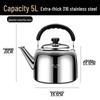 Large Capacity 316L Stainless Steel Whistling Kettle